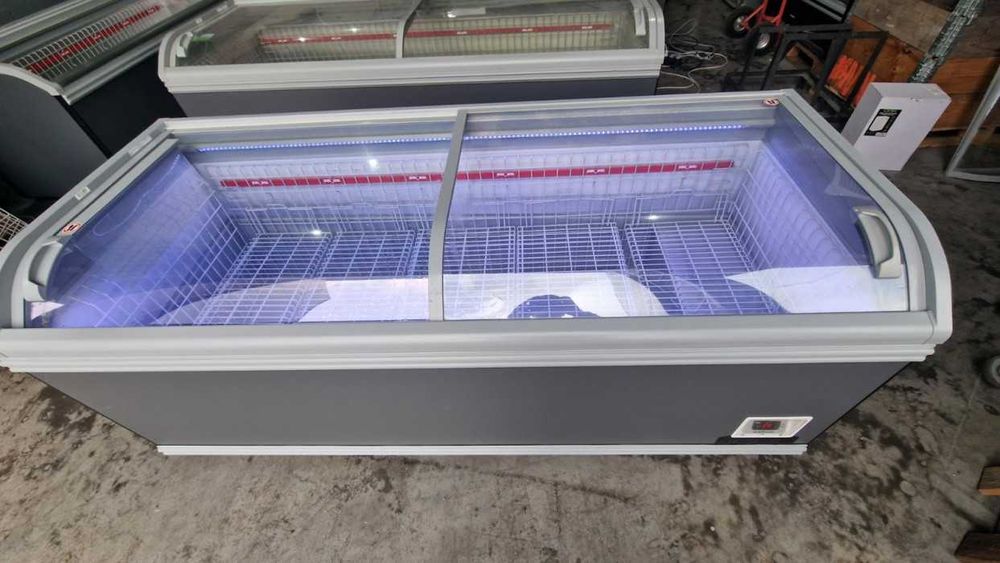 Топ! Морозильний лар бонета AHT Miami 210 LED Сірий. Розсрочка!