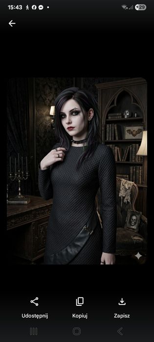 Impossible L#piatka pikowana mini piękna! Retro gothic vintage