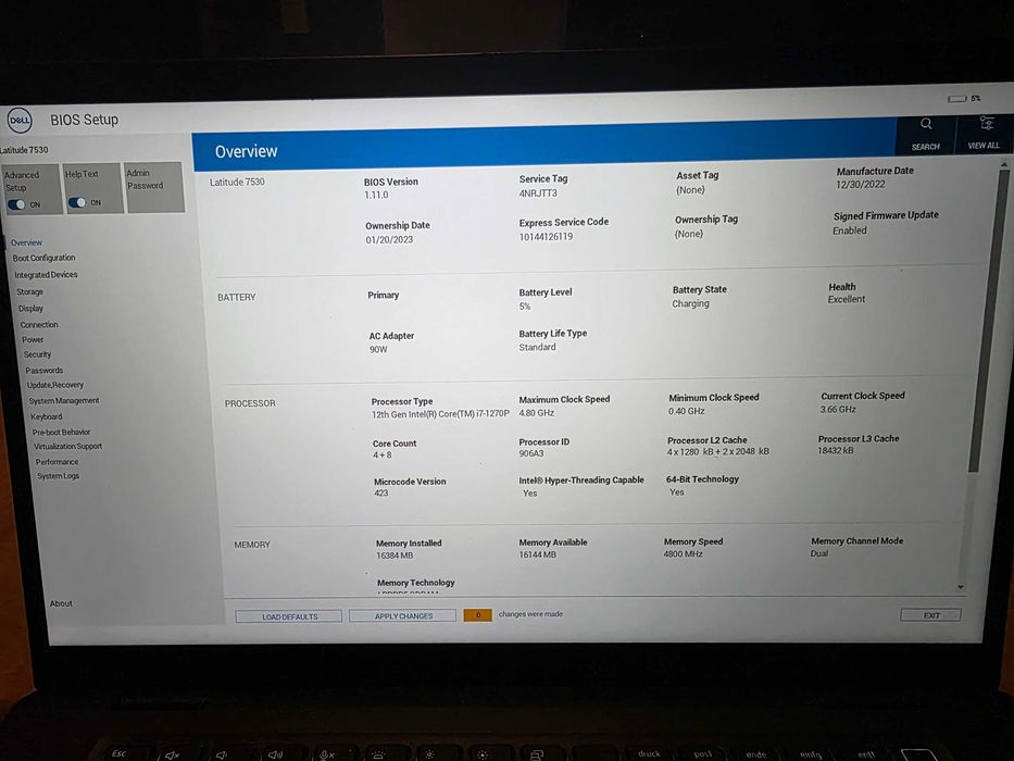 Dell Latitude 7530 I7-1270P/16GB DDR4 1TB SSD/ Win11/ 15.6" FHD*TOP*