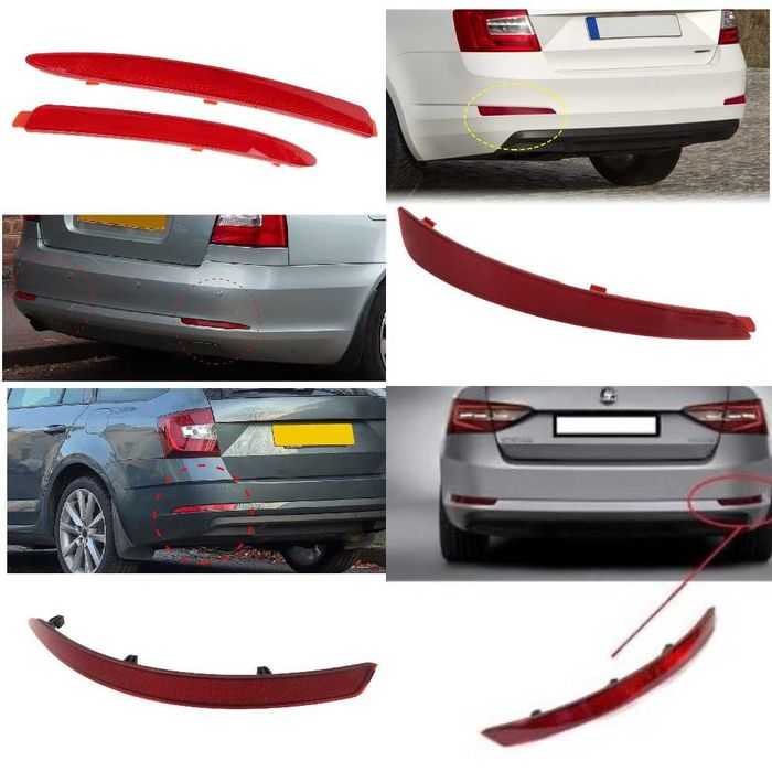 Світловідбивач заднього бампера Skoda SuperB, Skoda A5, Skoda A7