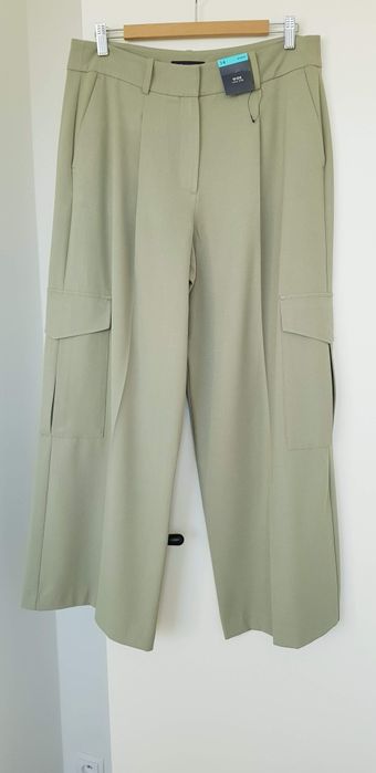 Marks&Spencer, spodnie z szerokimi nogawkami, z kieszeniami, typu cargo