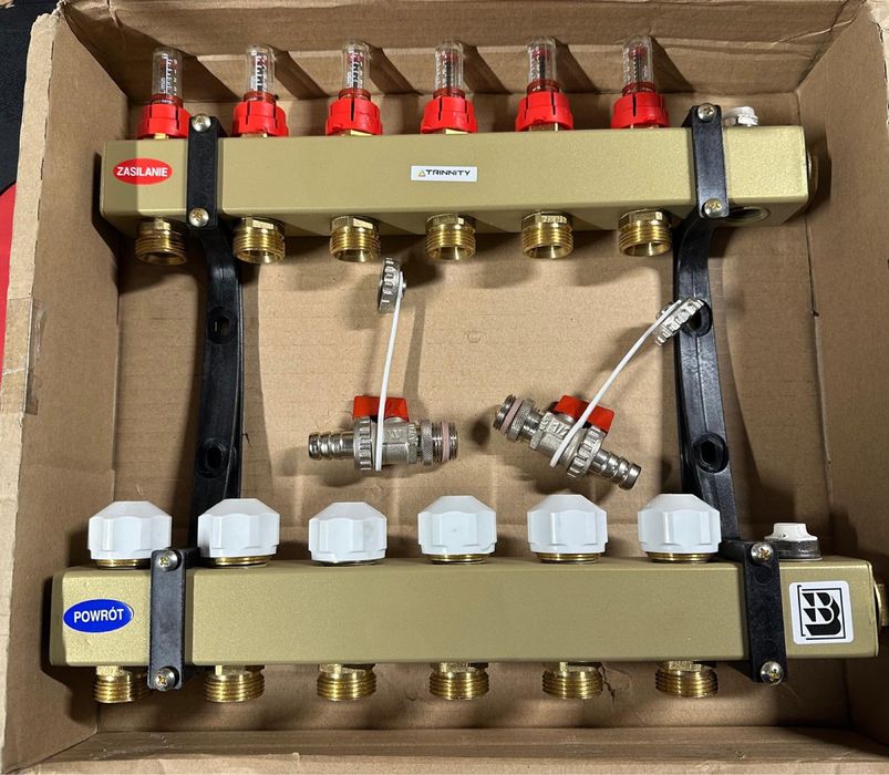 Rozdzielacz stalowy 6obw. Trinnity