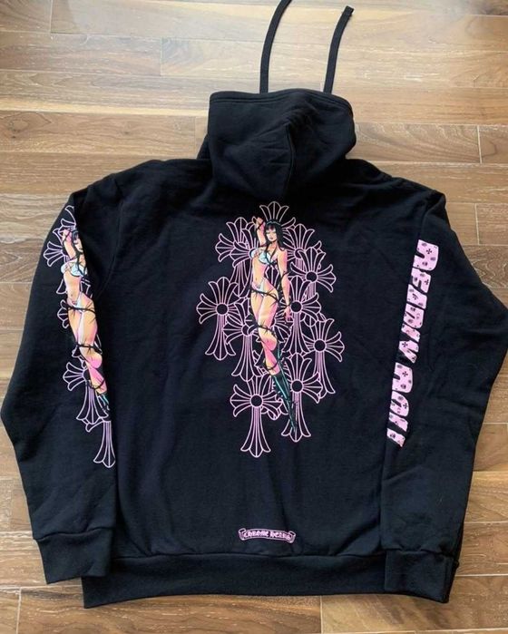 зип худи Chrome hearts deadly doll hoodie zip