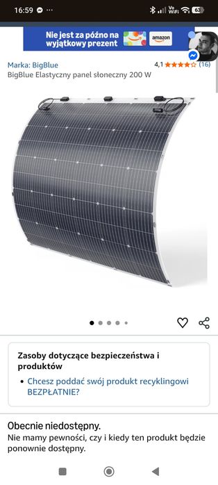 Panel słoneczny elastyczny 200W