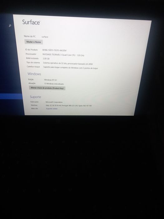 Microsoft Surface rt 8.164861680498691122