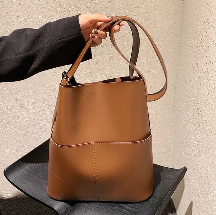 Torebka Damska Torba na Ramię Pojemna Shopper A4 Eko Skóra.