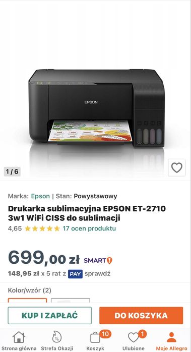 Epson ET-2710 Drukarka sublimacja