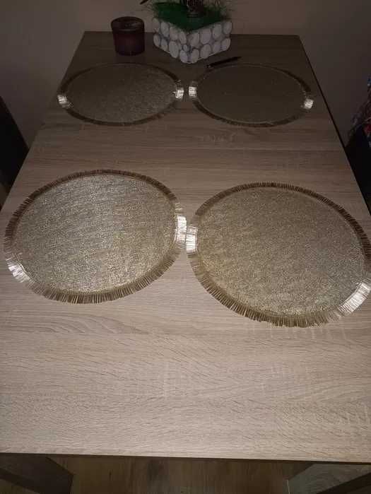 Stol z 4 krzesłami dąb sonoma