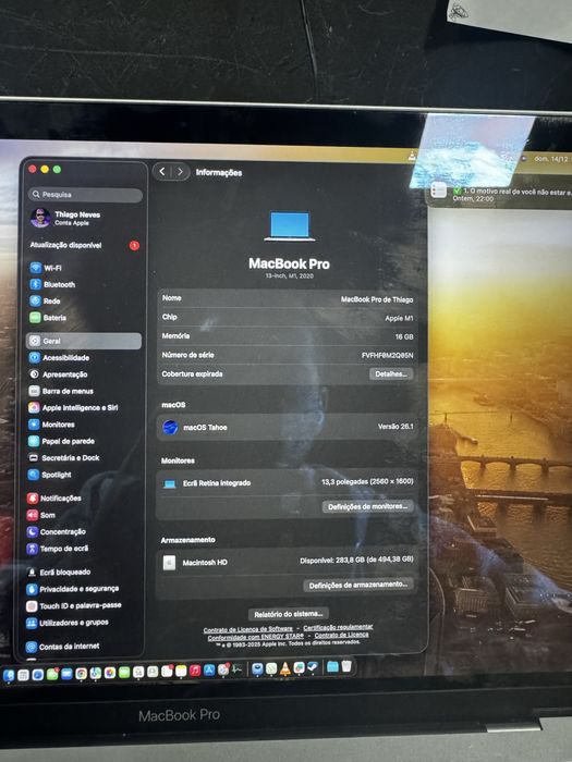 Macbook pro M1 /16GB/512HD