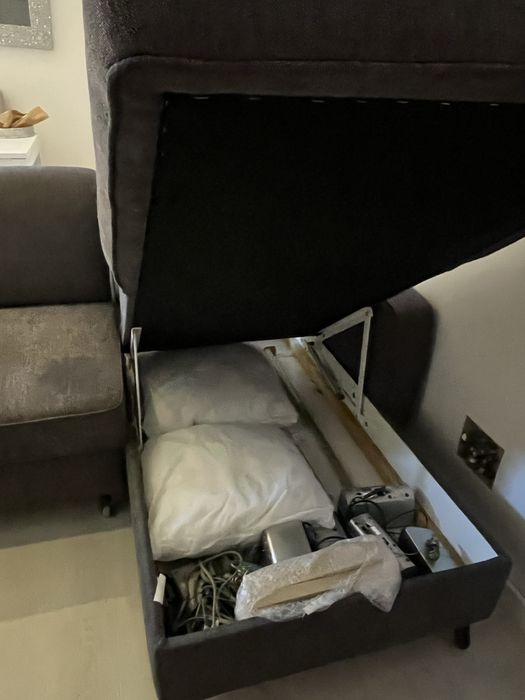 Sofá de 3 lugares com chaise long