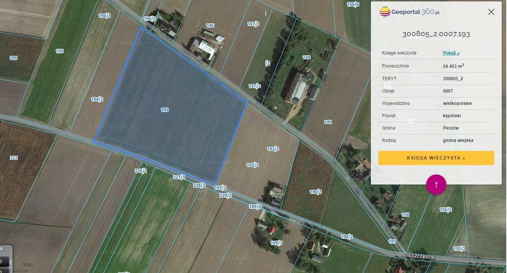 Działka inwestycyjna 1 ha. W.Z. Kępno Syców Namysłów Perzów Domasłów