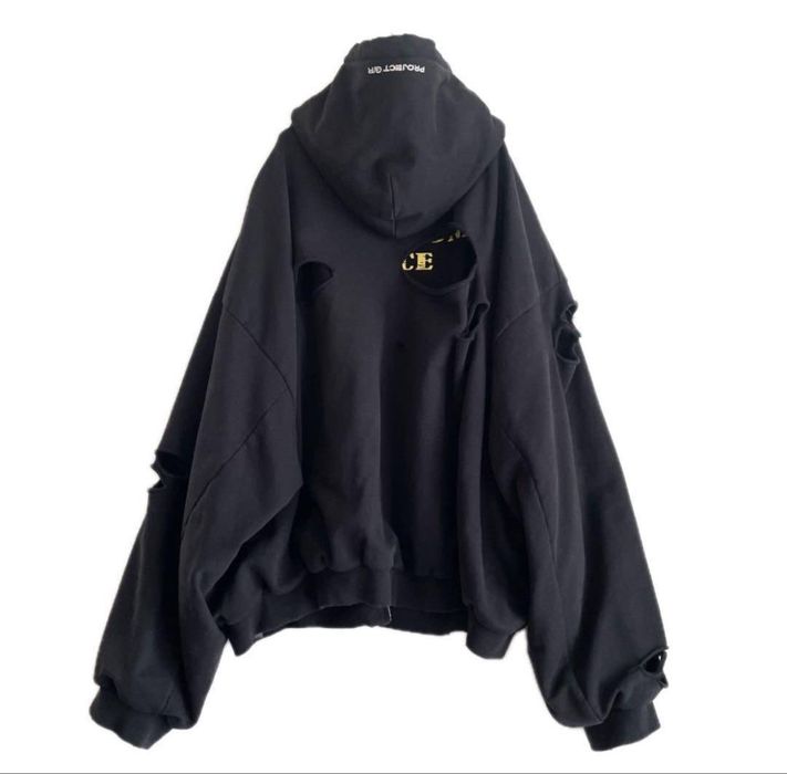 project g/r interpol police zip hoodie