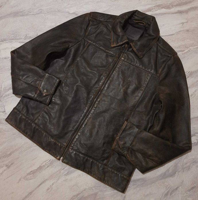 Allsaints мужская куртка Оригинал натуральная кожа