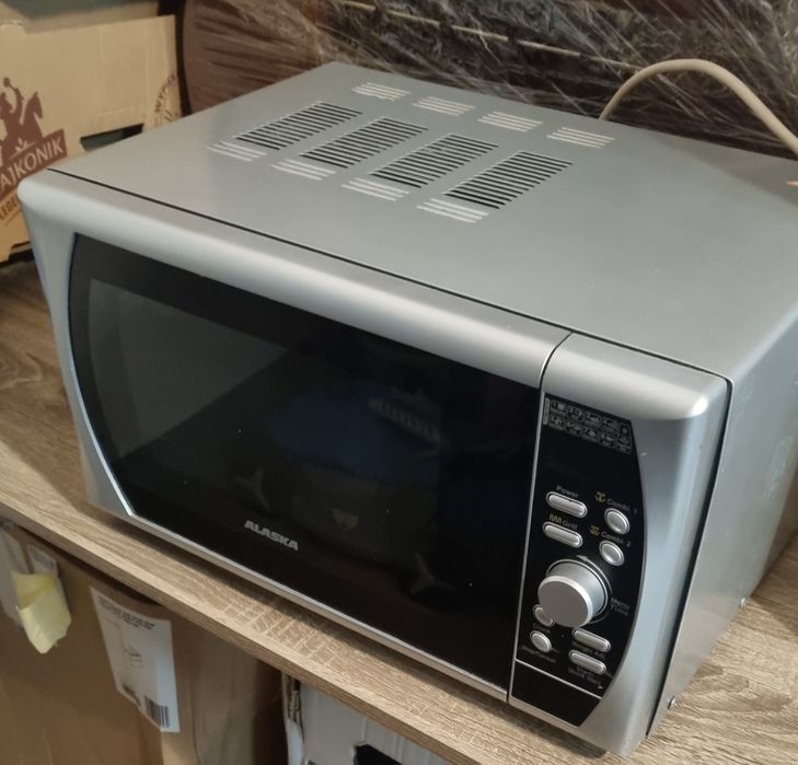 Mikrofalówka mikrofala kuchenka mikrofalowa srebrna