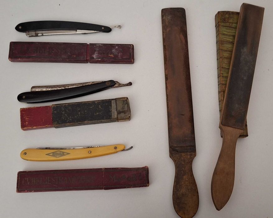 Navalhas de barba Vintage e assentadores