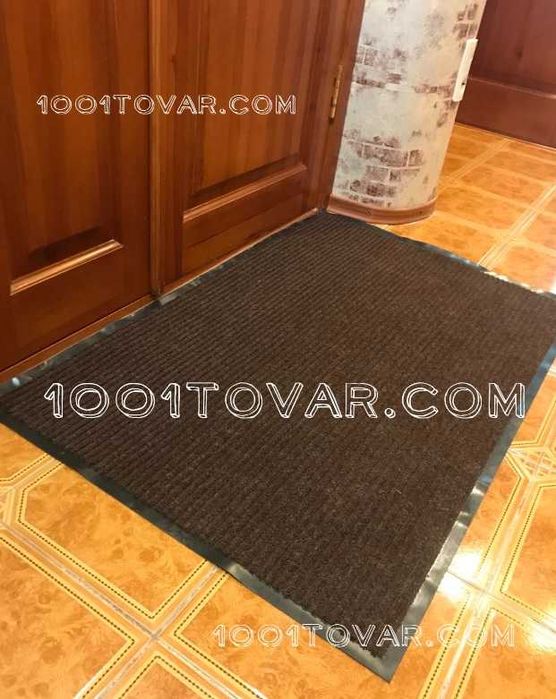 Коврик придверный грязезащитный с резиновым кантом 120х80 см.