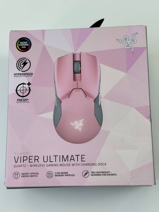 Бездротова комп'ютерна миша Razer Viper Ultimate Wireless Quartz Pink