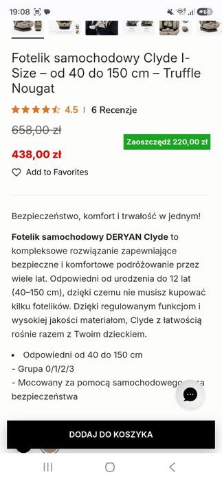 Fotelik samochodowy