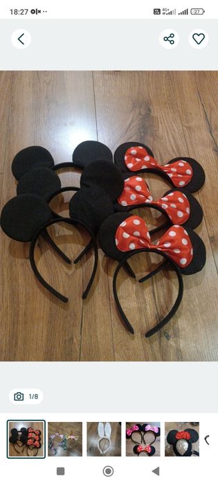Розпродаж Обруч вушка Міккі Маус Мінні Маус перука Рапунцель