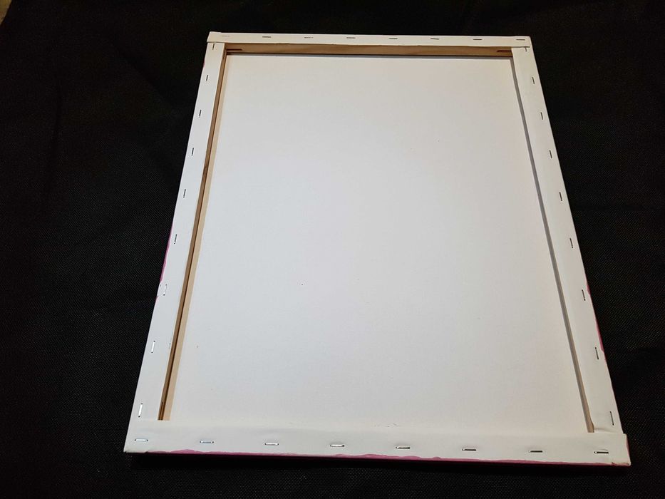 Obraz malowany na płótnie, abstrakcja różowy czarny