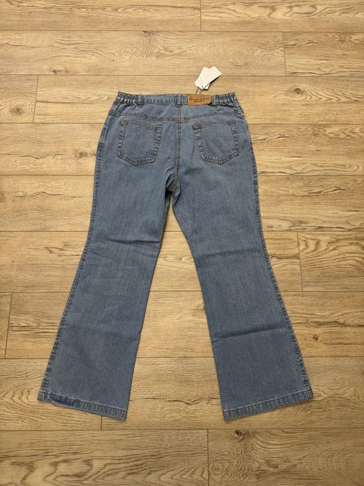 Nowe niebieskie bawełna dzwony jeansy szerokie nogawki M Union Blues