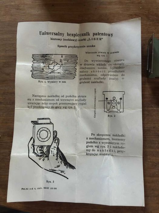 Zamek meblowy wierzchni Libra 2 sztuki