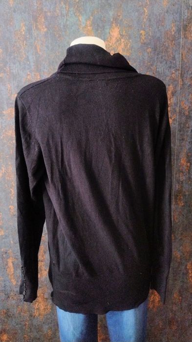 Czarny klasyczny szeroki golf damski rozmiar xl