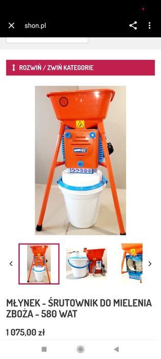 Wiadro do śrutownika pyłoszczelne