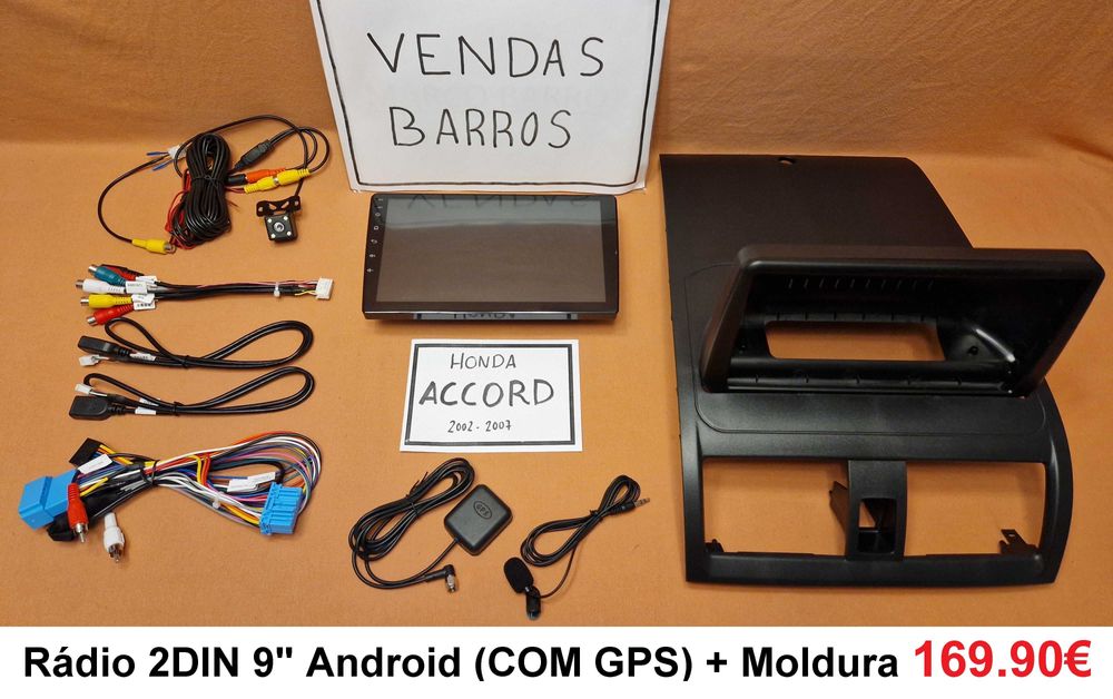 (NOVO) Rádio 2DIN • HONDA Accord • (2002 a 2012) • Android [4+64GB]