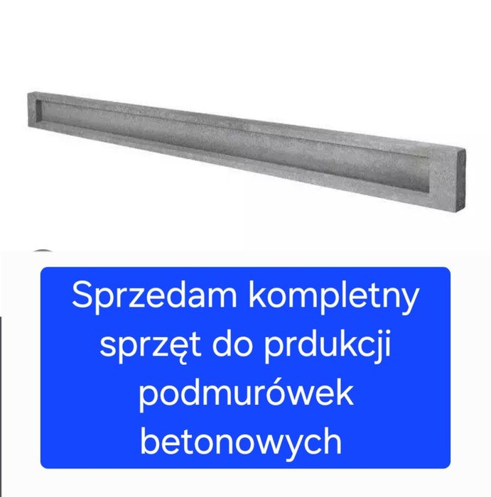 Sprzęt do produkcji podmurówki betonowej