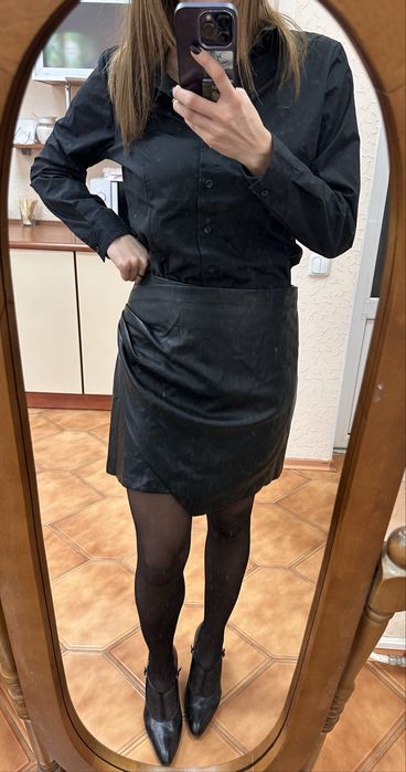 Шкіряна спідниця Mango