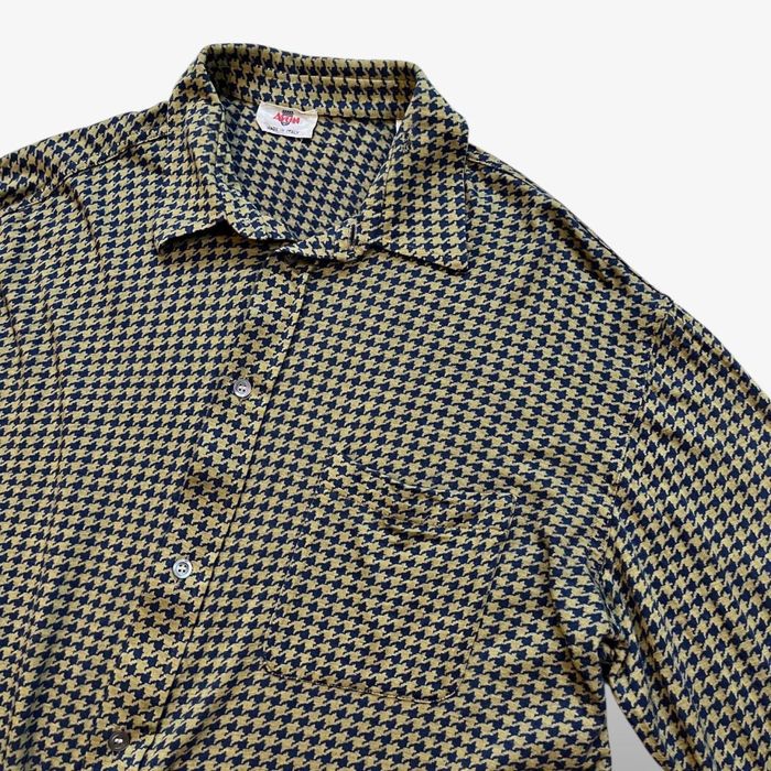 Koszula vintage Avon Celli z kaszmiru i jedwabiu w pepitkę