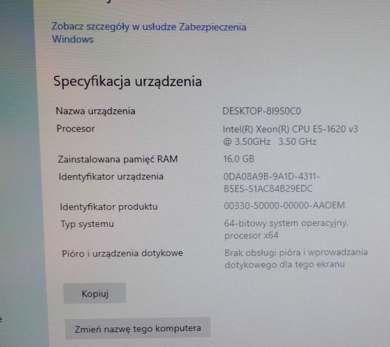 Komputer (stacja robocza) Dell Precision Tower 5810