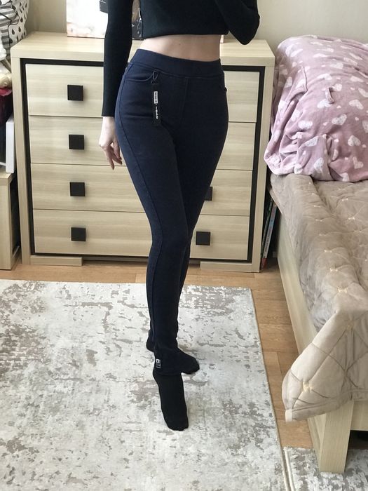 Темно-сині джинси з утепленням