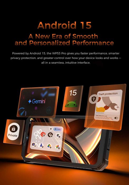 OUКITEL WP53 Pro 24/256Gb, 50/8Mp, 11000мАч, динамик 128дб 3W + фонарь