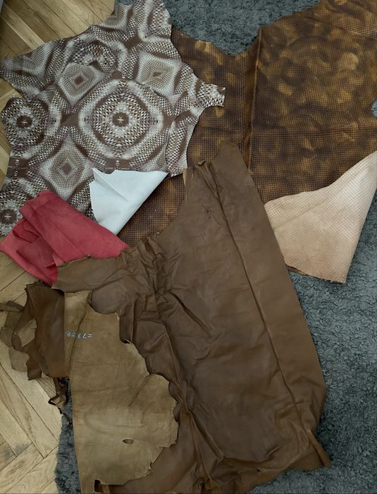 Płaty materiały skóra naturalna