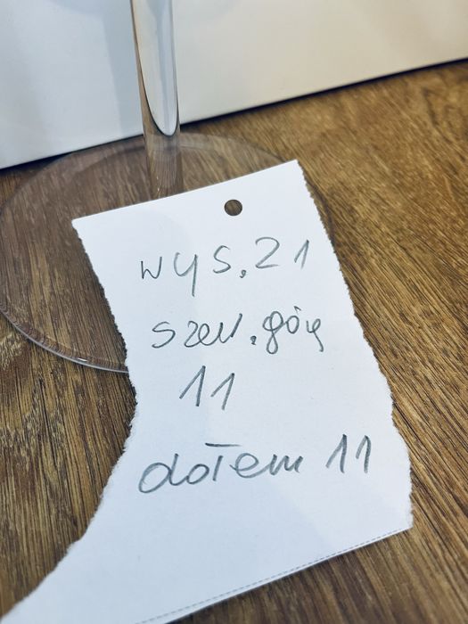 Duzy kielich kieliszek swiecznik na swiece szklany