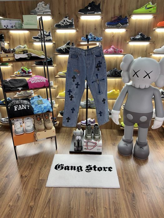 Джинси Chrome Hearts Limited Cross Logo Blue