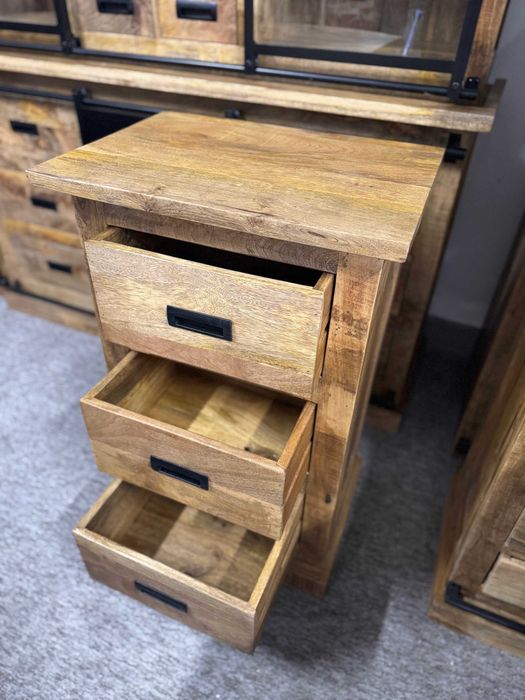 Nowa wyjątkowa szafka nocna, boczna... drzewo mango styl LOFT