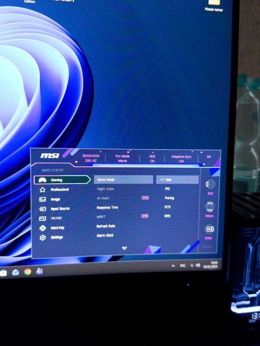 MSI MAG 274CXF Curved 27" 280Hz 0,5ms Rapid VA LED Entuzjasta-PC