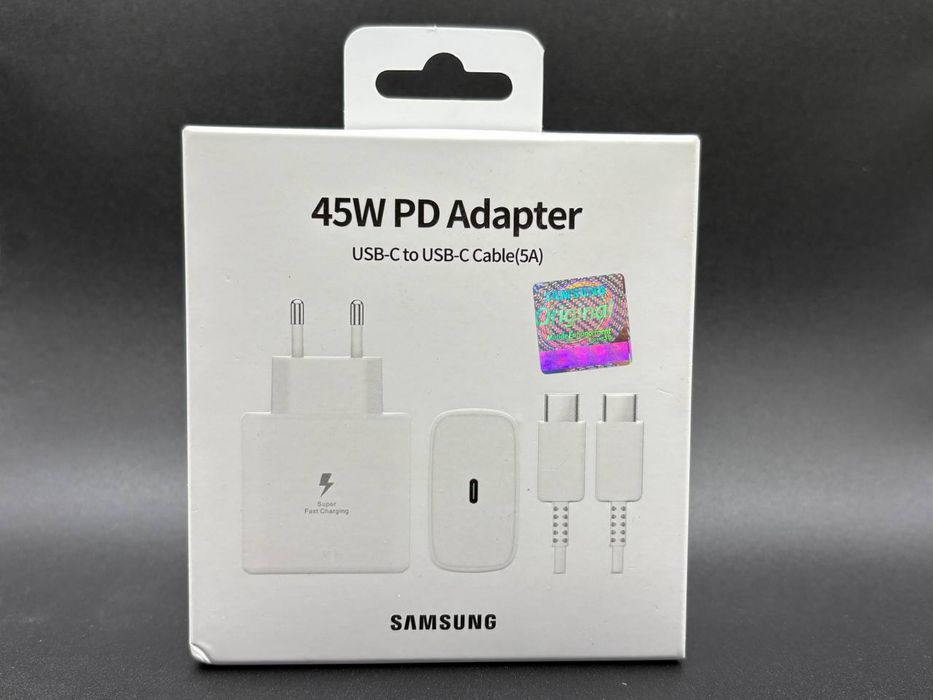 Зарядний пристрій Samsung 45W PD Adapter (EP-T4510) + кабель USB-C 5A
