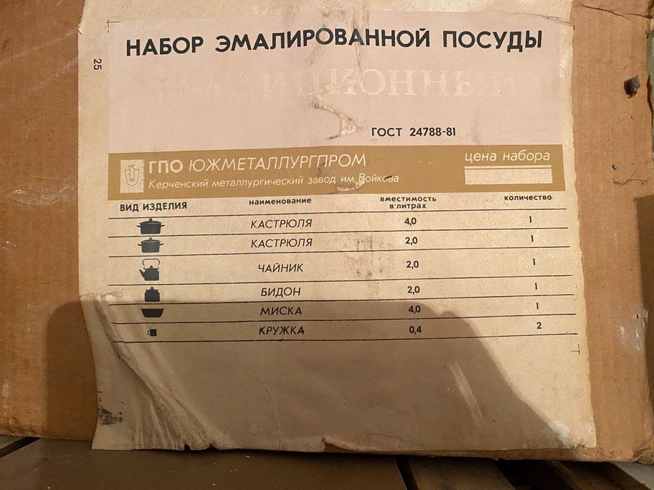 Продам новый набор эмалированной посуды!