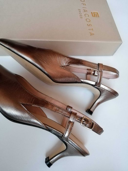 Sapatos senhora, salto médio, T 36 -  Novos