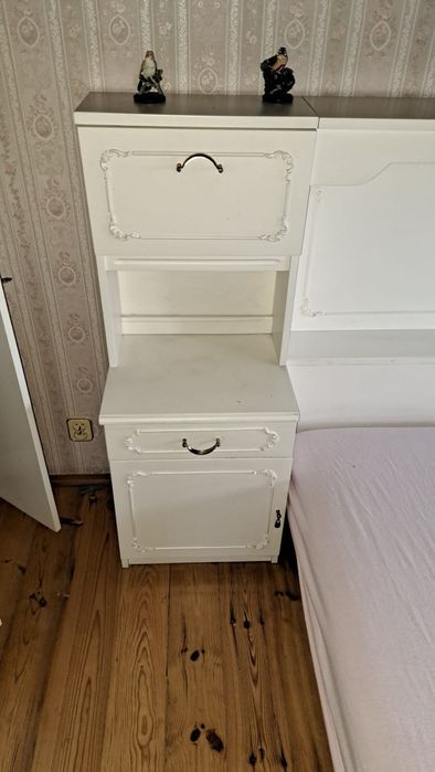 Komplet   sypialnia   , łóżko   komoda krzesła  kolor biały