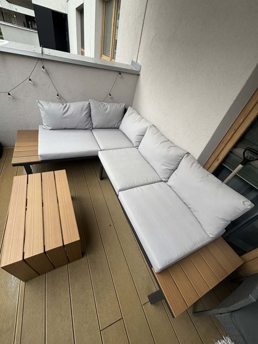 Zestaw ogrodowy modułowy Sirius 2 sofy i stolik