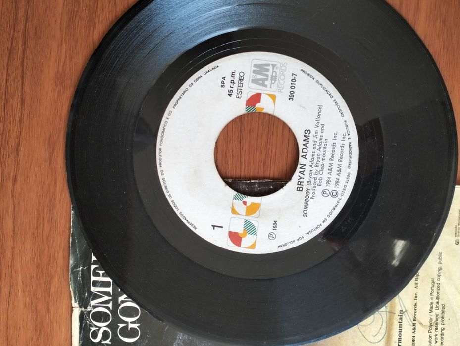 Disco de vinil single Bryan Adams