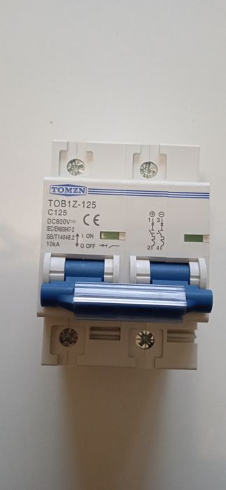 Автомат постоянного тока TOMZN  TOB 1Z-125