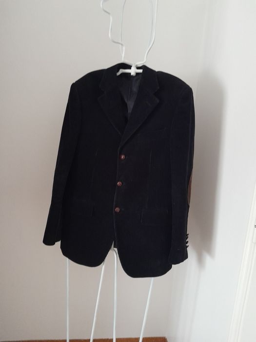 Blazer Homem azul escuro,em Bombazine.