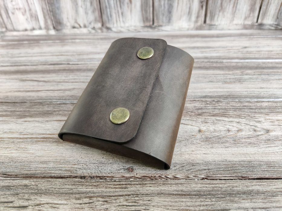 Шкіряний гаманець Кожаный кошелек Портмоне Мінімаліст