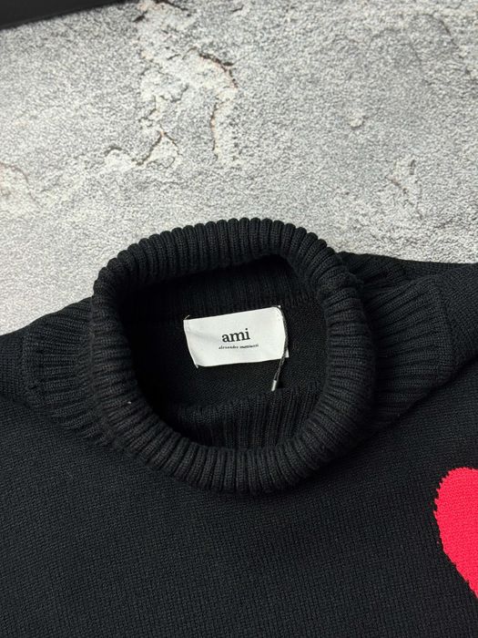 Бавовняний гольф Ami Paris з коміром светр кофта Ами париж